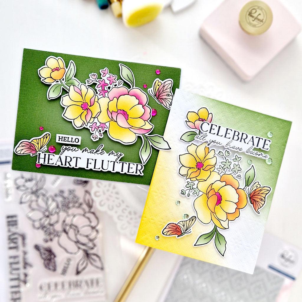 Pinkfresh Studio - Clear Stamps - Butterflies in Bloom-ScrapbookPal