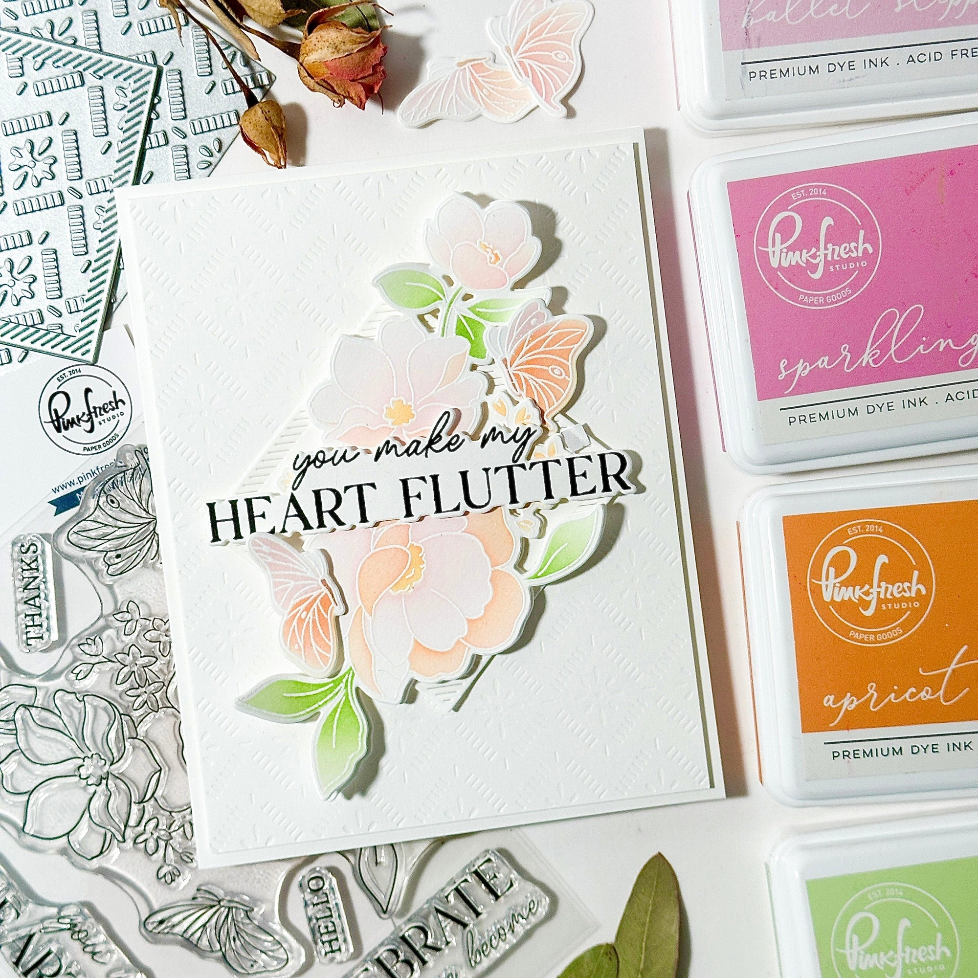 Pinkfresh Studio - Clear Stamps - Butterflies in Bloom-ScrapbookPal