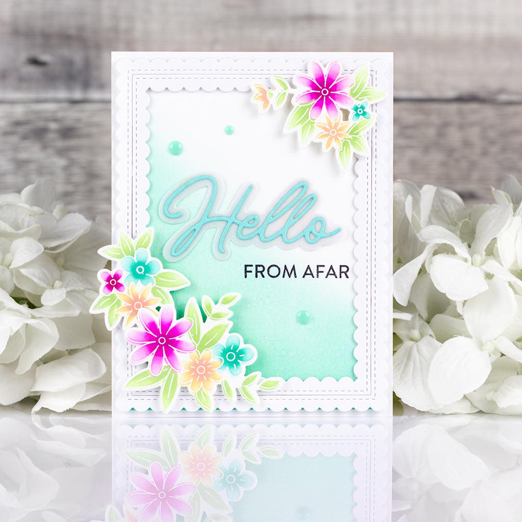 Pinkfresh Studio - Clear Stamps - Cheerful Blossoms-ScrapbookPal