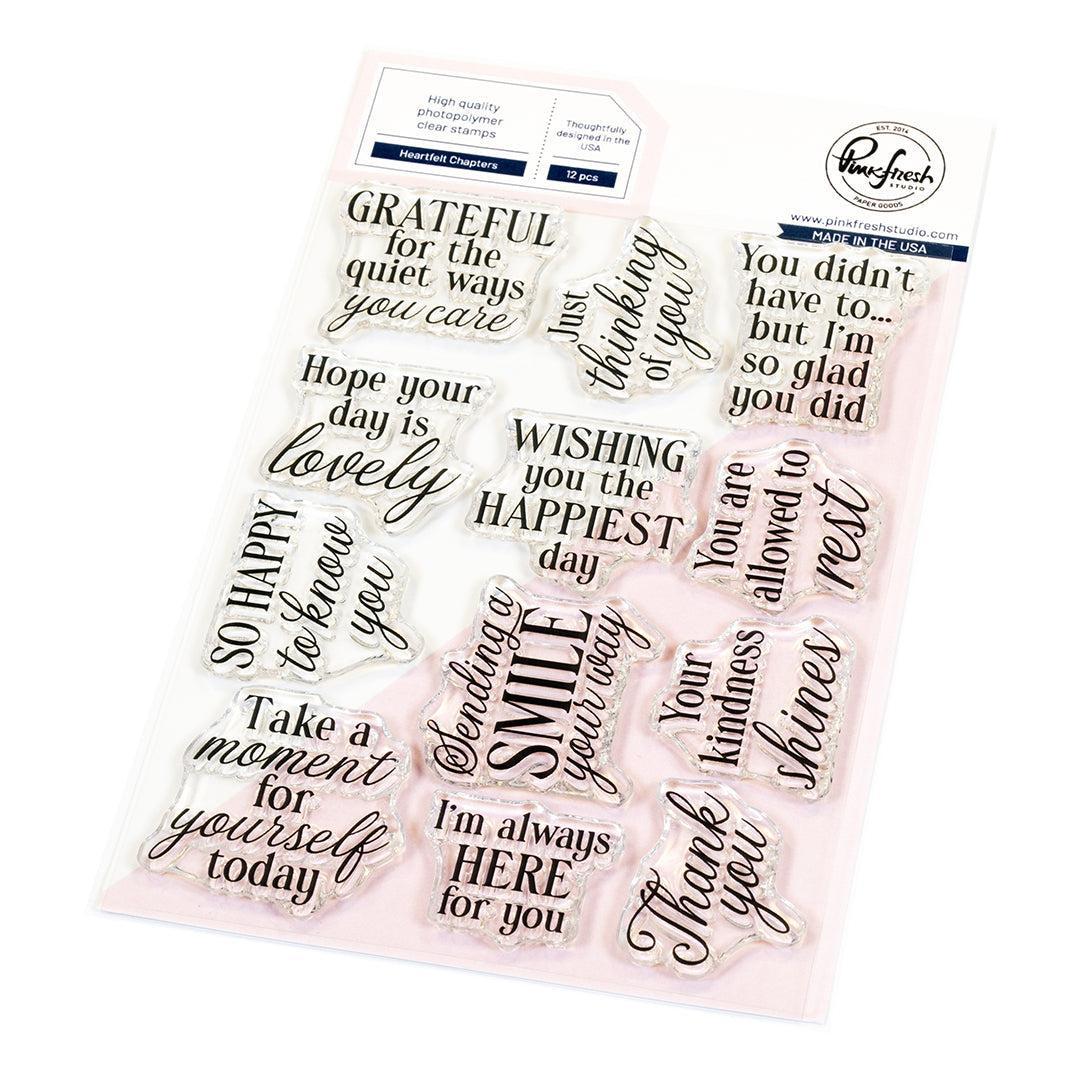 Pinkfresh Studio - Clear Stamps - Heartfelt Chapters-ScrapbookPal