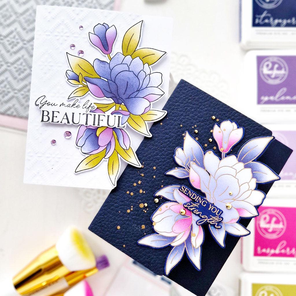Pinkfresh Studio - Clear Stamps - Magnificent Magnolia-ScrapbookPal