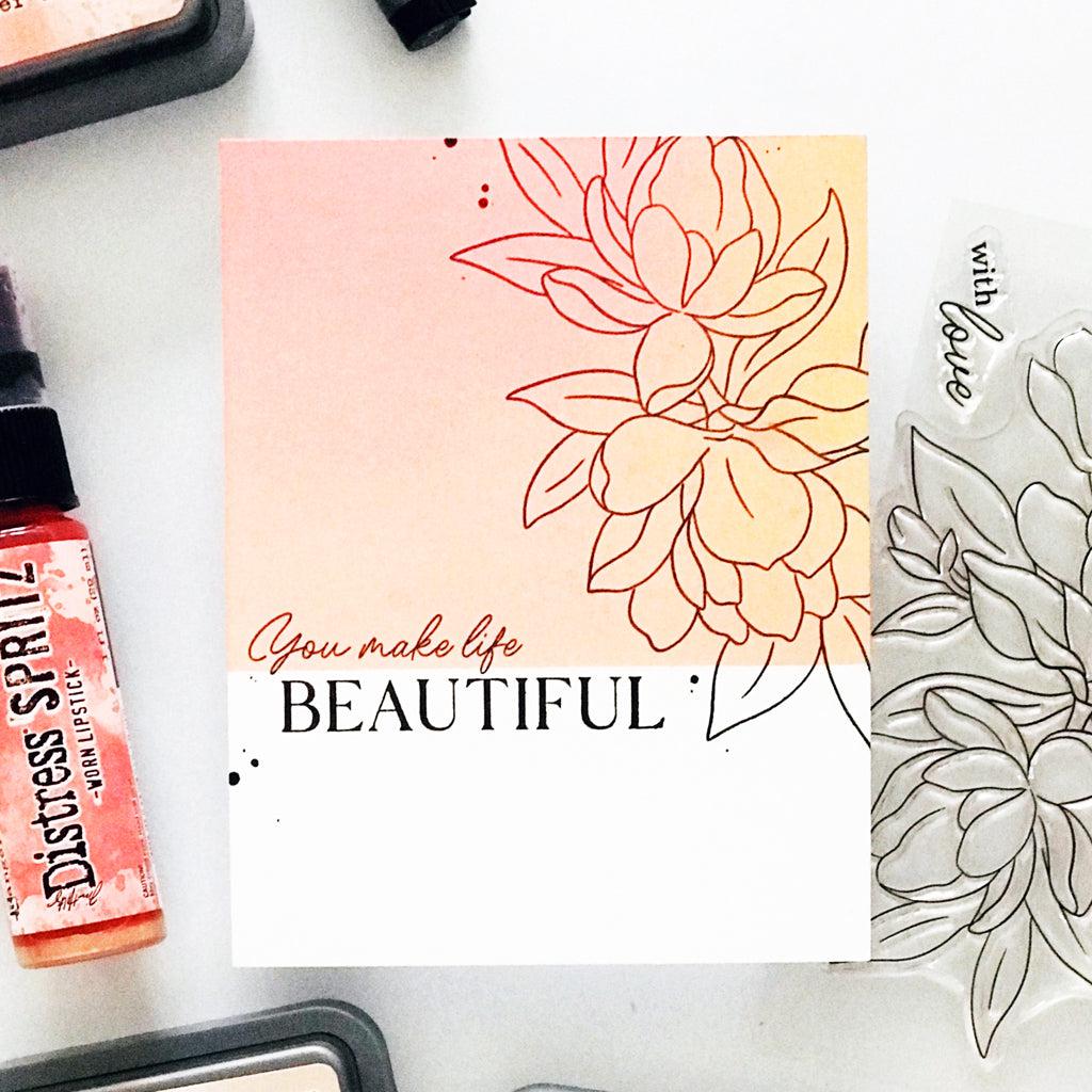 Pinkfresh Studio - Clear Stamps - Magnificent Magnolia-ScrapbookPal