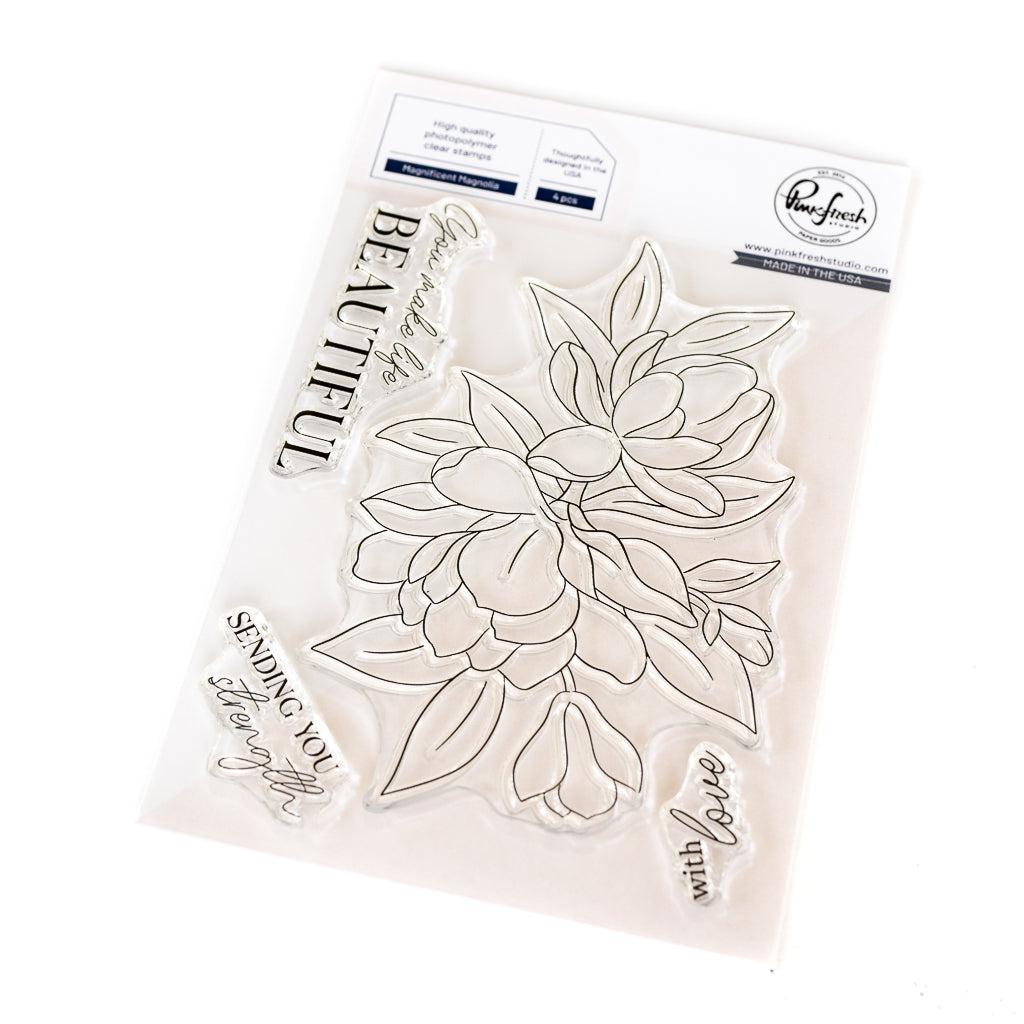 Pinkfresh Studio - Clear Stamps - Magnificent Magnolia-ScrapbookPal