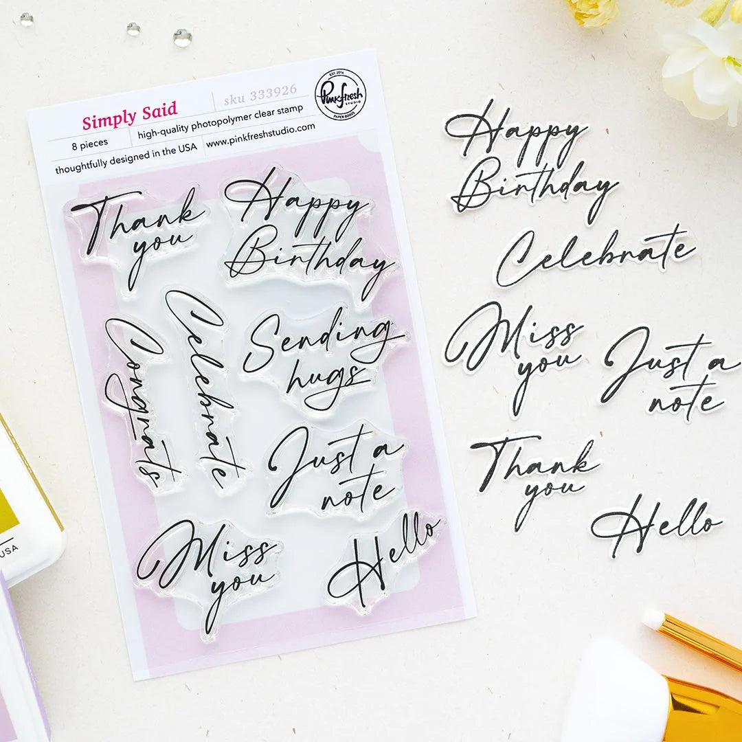 Pinkfresh Studio - Clear Stamps - Simply Said-ScrapbookPal