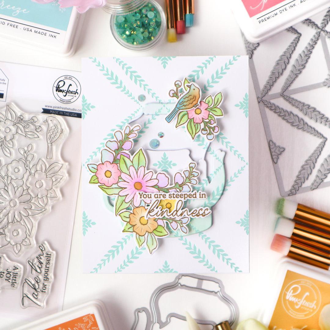 Pinkfresh Studio - Clear Stamps - Steeped in Kindness-ScrapbookPal