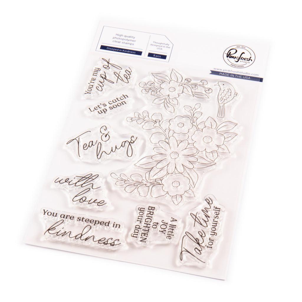 Pinkfresh Studio - Clear Stamps - Steeped in Kindness-ScrapbookPal