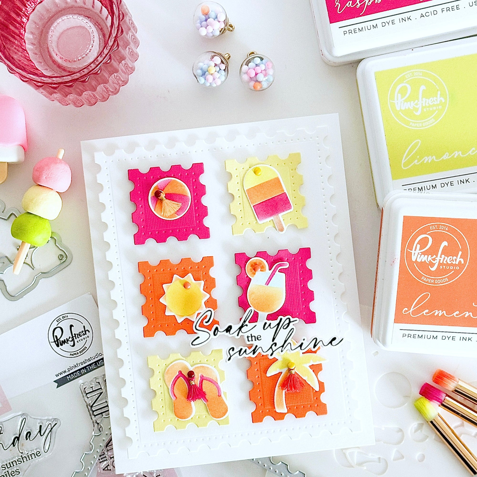 Pinkfresh Studio - Clear Stamps - Sunshine & Smiles-ScrapbookPal