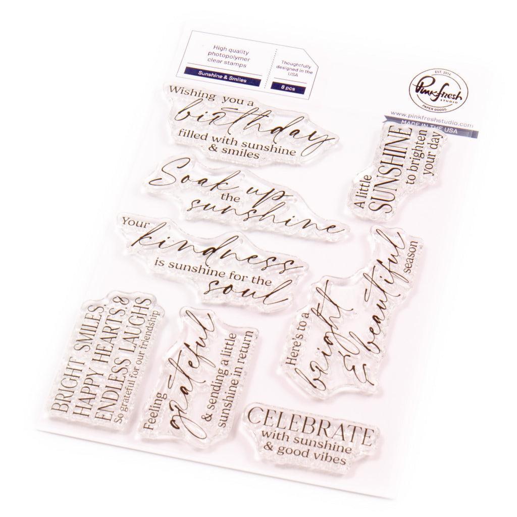Pinkfresh Studio - Clear Stamps - Sunshine &amp; Smiles-ScrapbookPal