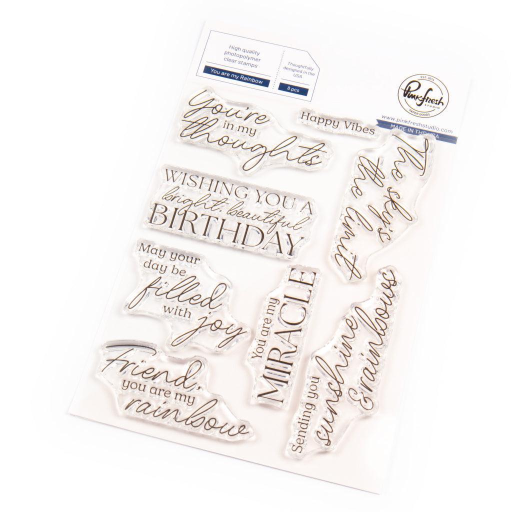Pinkfresh Studio - Clear Stamps - You Are My Rainbow-ScrapbookPal
