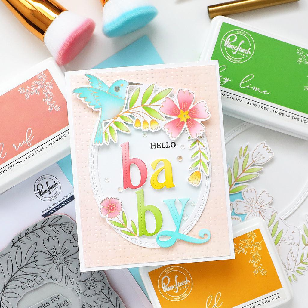 Pinkfresh Studio - Stencils - Happy Hummingbirds-ScrapbookPal