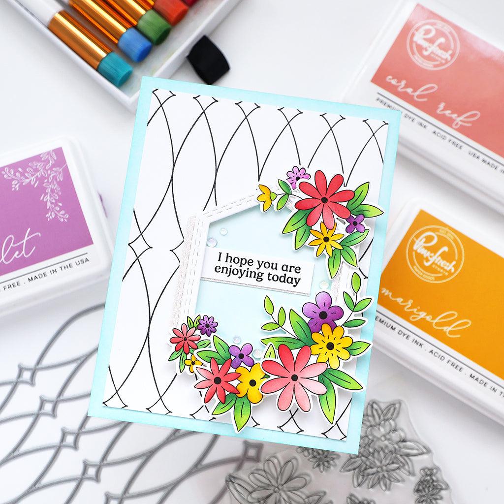 Pinkfresh Studio - Dies - Cheerful Blossoms-ScrapbookPal