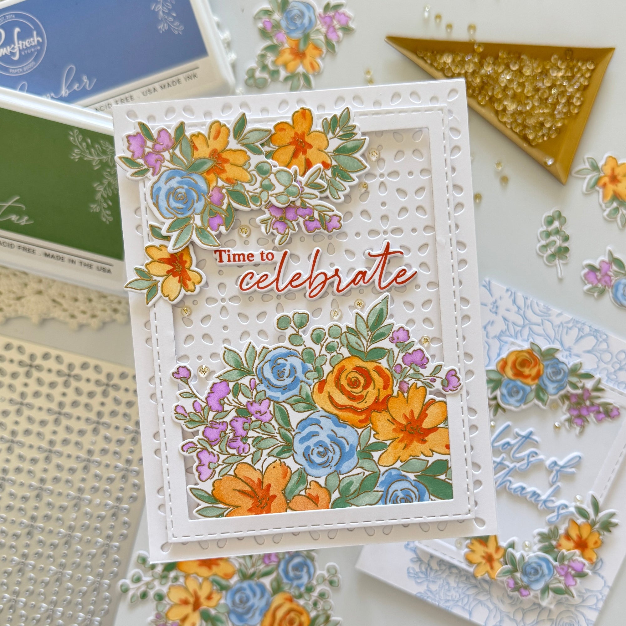 Pinkfresh Studio - Clear Stamps - Cozy Blooms-ScrapbookPal