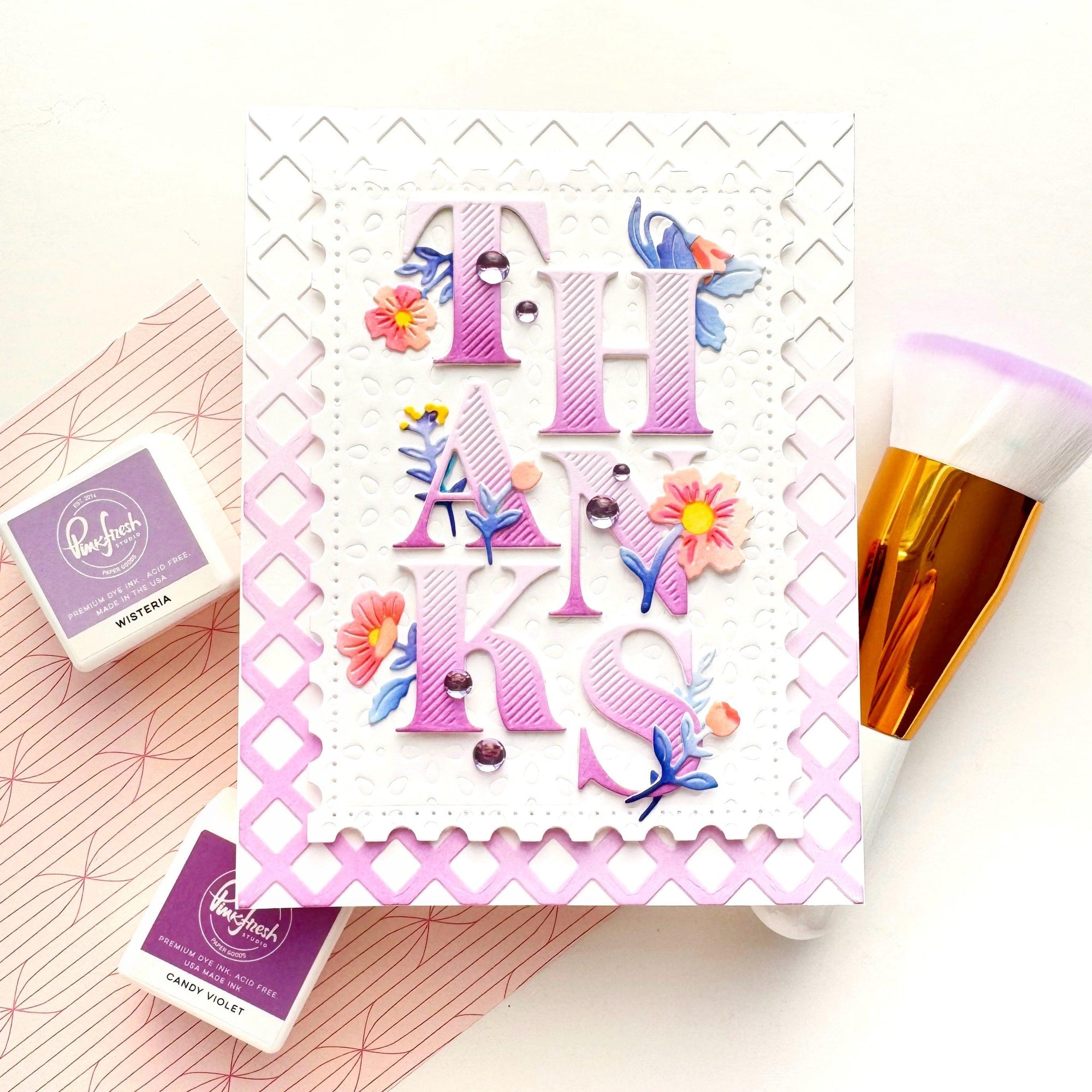 Pinkfresh Studio - Dies - Diamond Lattice Coverplate-ScrapbookPal