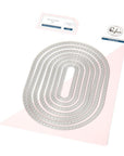 Pinkfresh Studio - Dies - Double Stitched Elongated Oval-ScrapbookPal