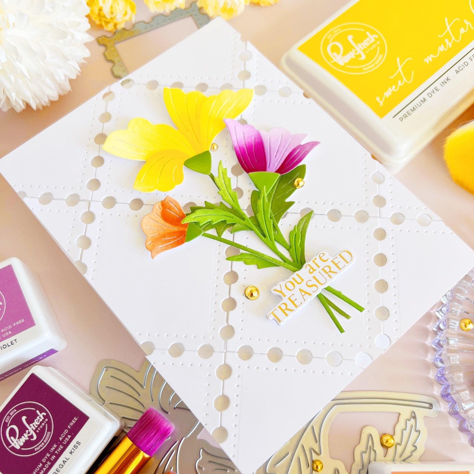 Pinkfresh Studio - Dies - Essentials: Dotted Postage Square-ScrapbookPal