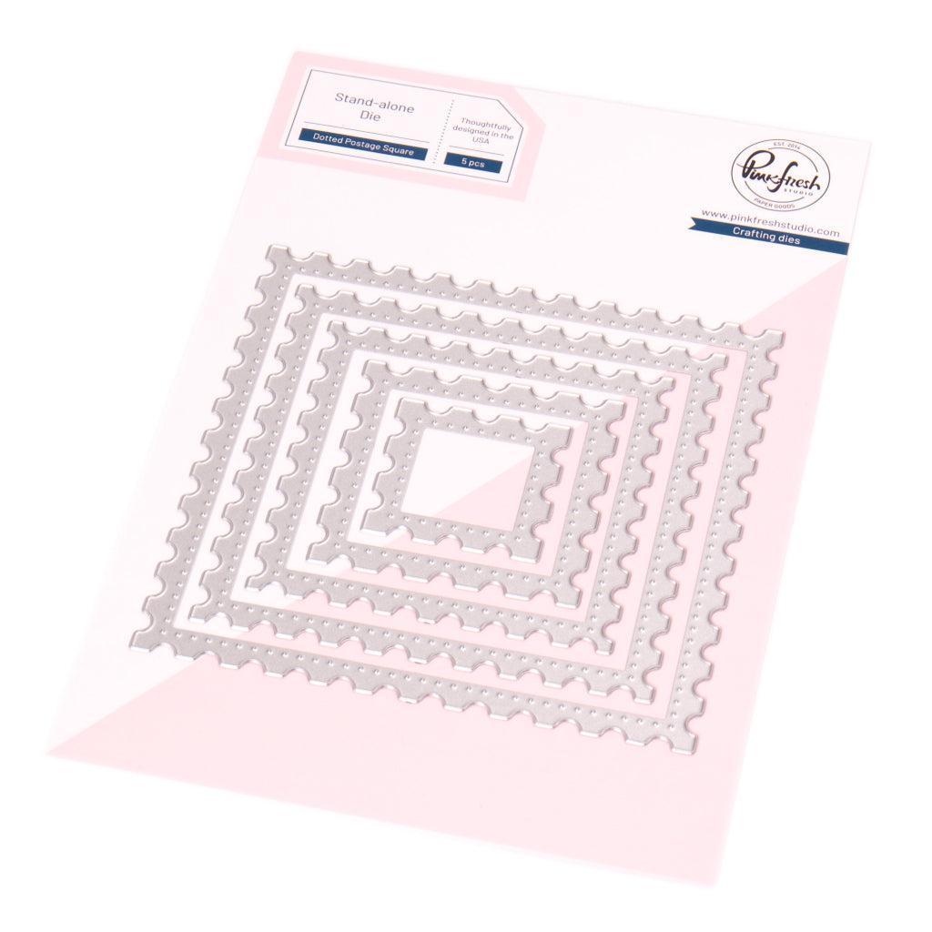 Pinkfresh Studio - Dies - Essentials: Dotted Postage Square-ScrapbookPal
