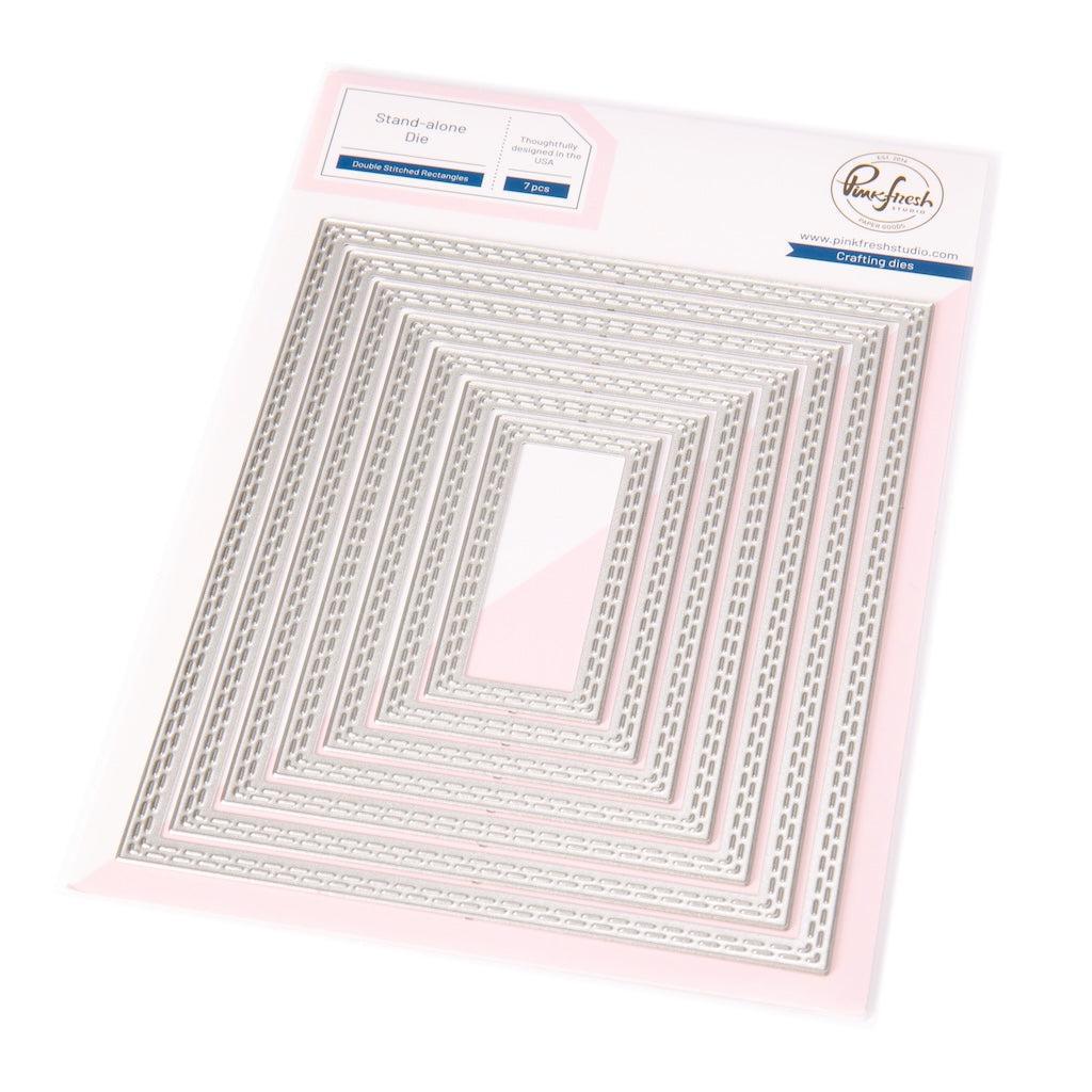 Pinkfresh Studio - Dies - Essentials: Double Stitched Rectangles-ScrapbookPal
