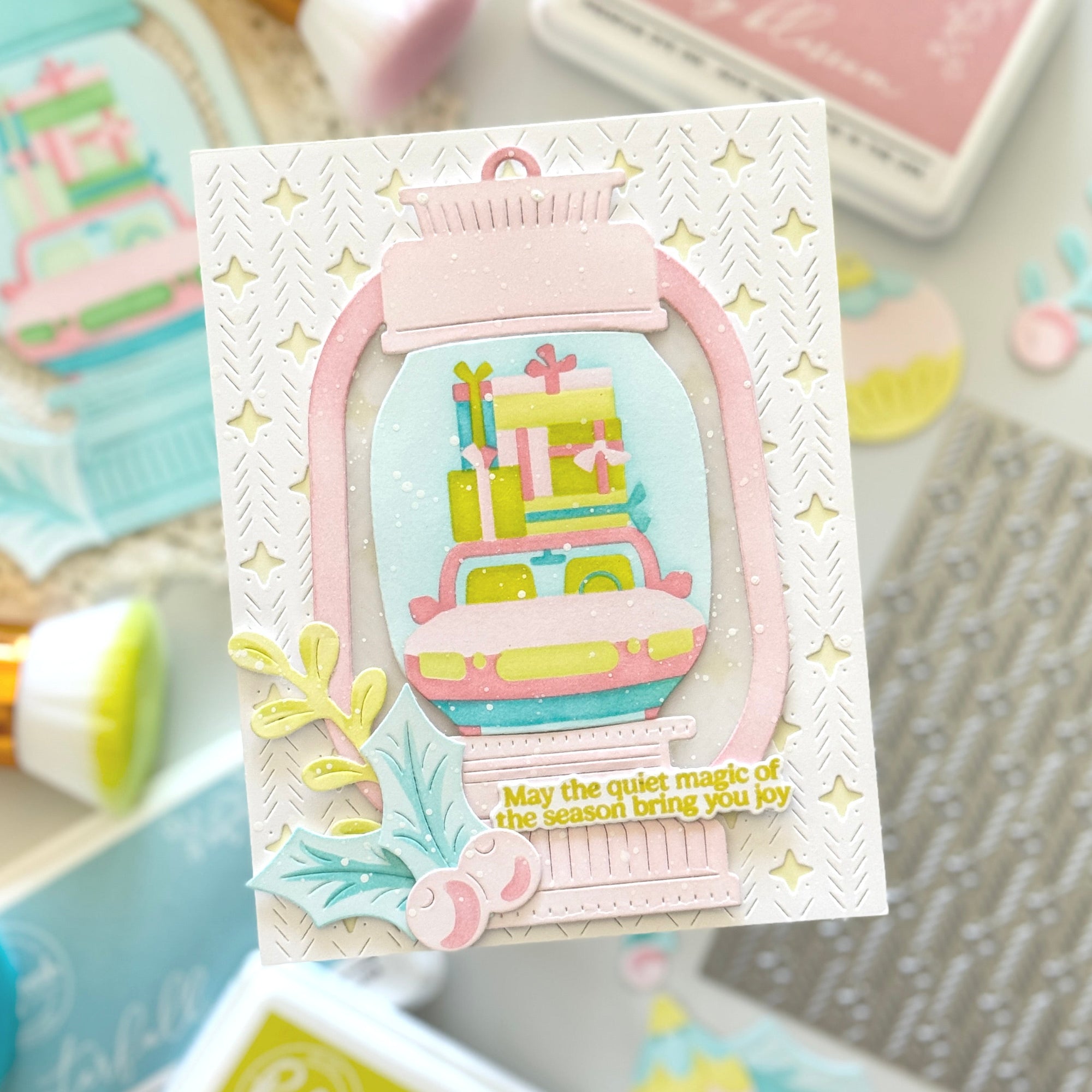 Pinkfresh Studio - Dies - Evergreen Sparkle Coverplate-ScrapbookPal