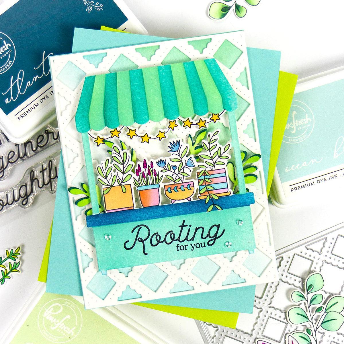 Pinkfresh Studio - Stencils - Flower Market-ScrapbookPal