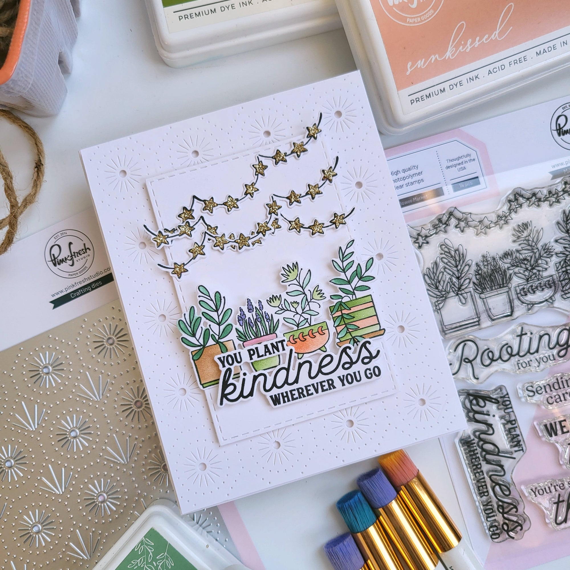 Pinkfresh Studio - Stencils - Flower Market-ScrapbookPal