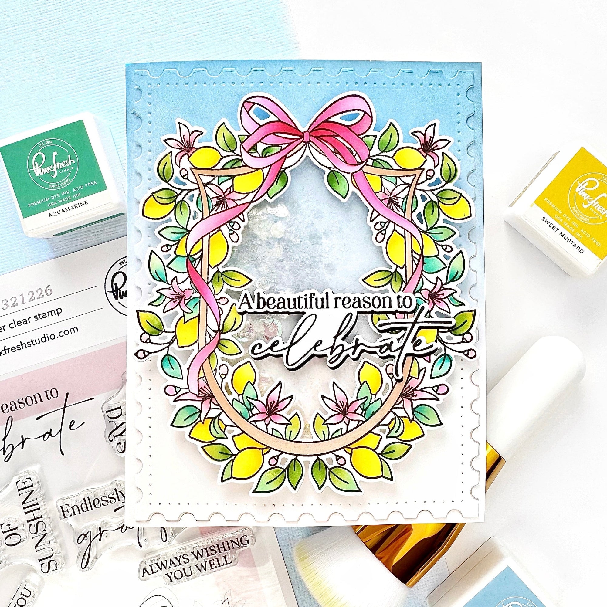 Pinkfresh Studio - Dies - Lemon Blossom Crest-ScrapbookPal