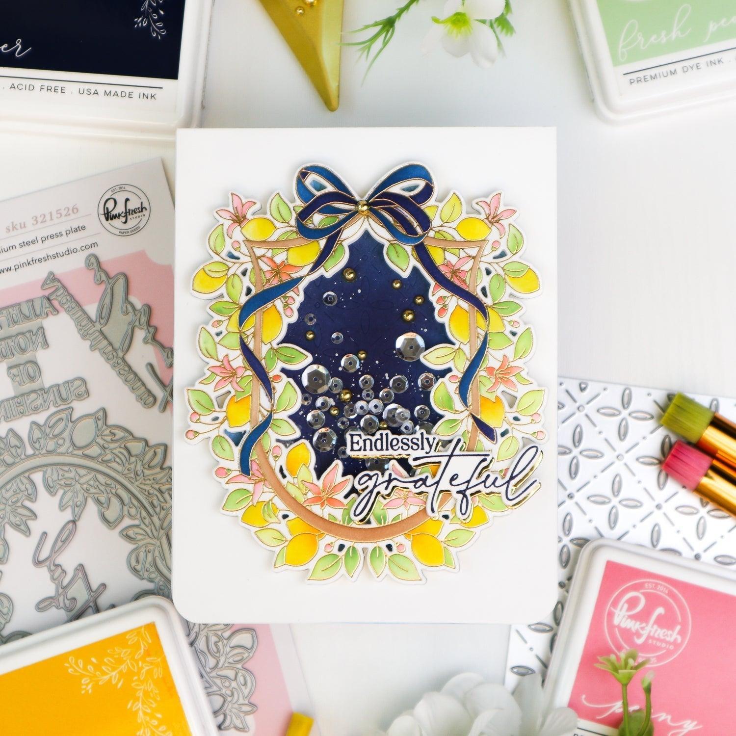 Pinkfresh Studio - Dies - Lemon Blossom Crest-ScrapbookPal