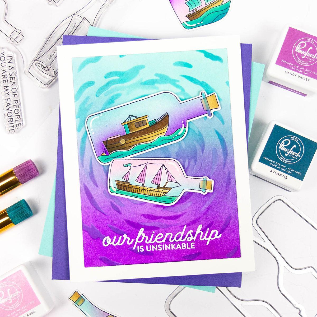 Pinkfresh Studio - Stencils - Message In A Bottle-ScrapbookPal