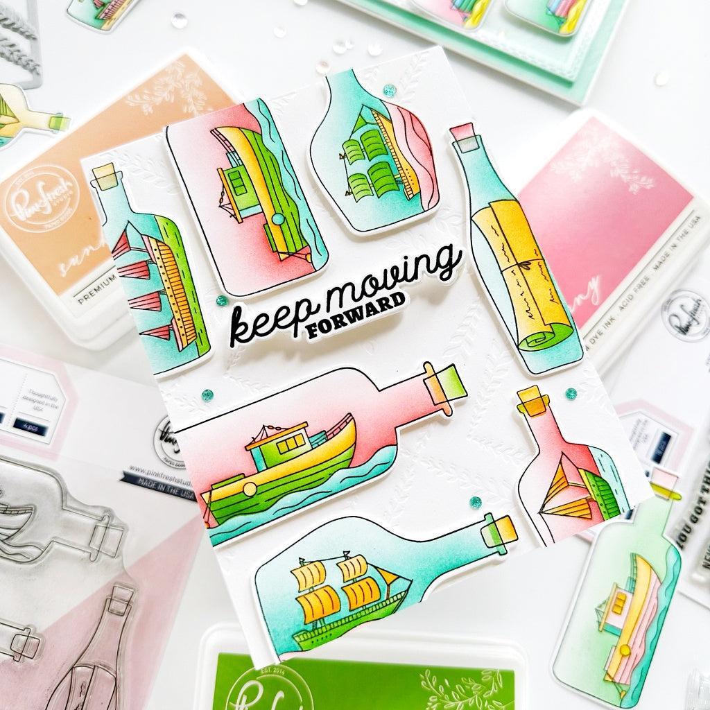 Pinkfresh Studio - Stencils - Message In A Bottle-ScrapbookPal