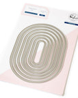 Pinkfresh Studio - Dies - Nested Elongated Ovals Blanket Stitched-ScrapbookPal