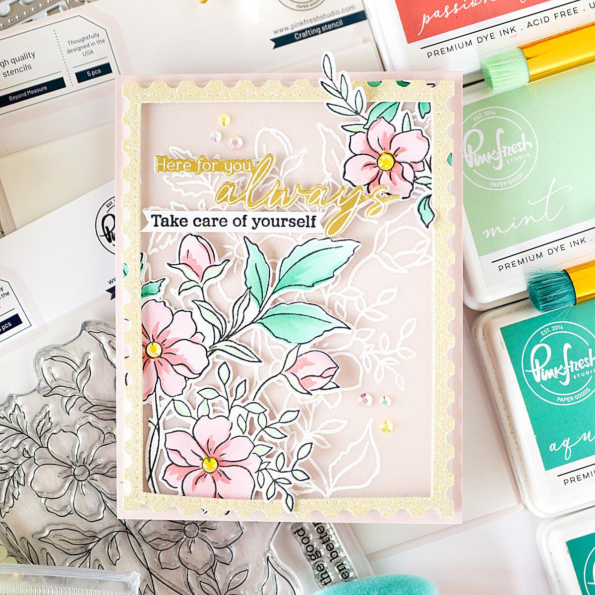 Pinkfresh Studio - Dies - Nested Rectangles Postage Edge-ScrapbookPal