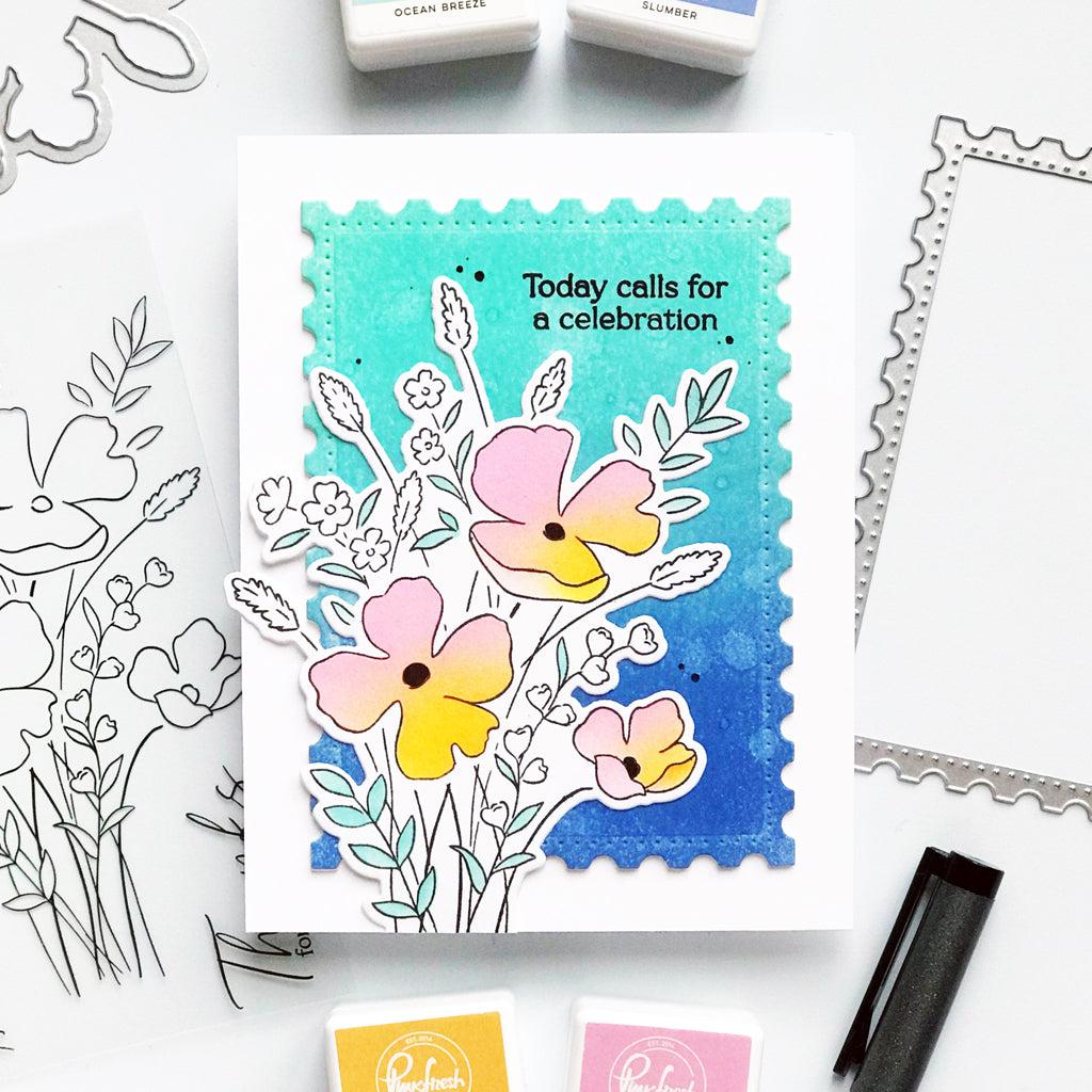 Pinkfresh Studio - Dies - Nested Rectangles Postage Edge-ScrapbookPal