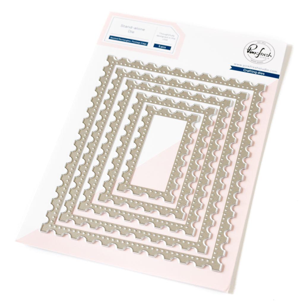 Pinkfresh Studio - Dies - Nested Rectangles Postage Edge-ScrapbookPal