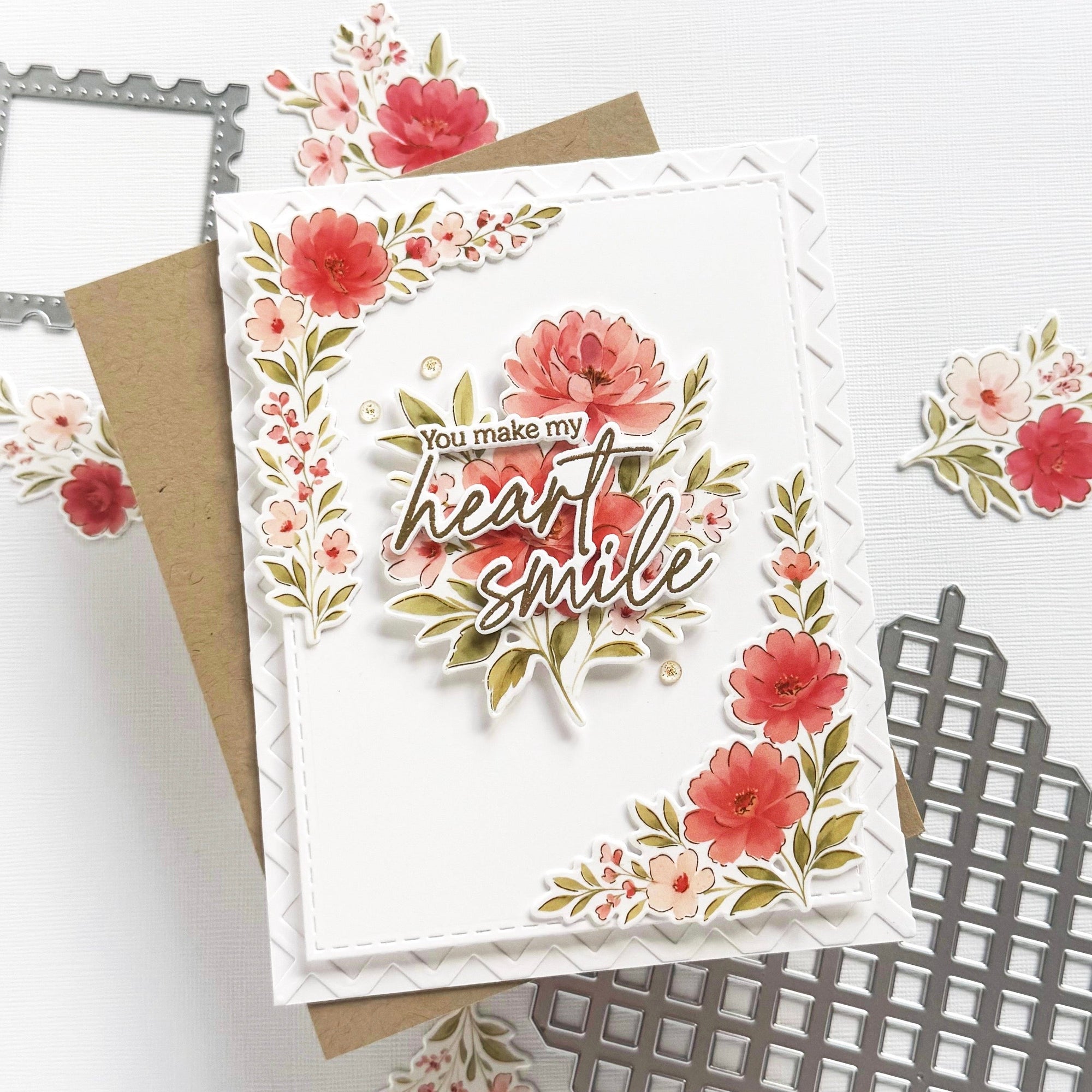 Pinkfresh Studio - Stencils - Peony Glow-ScrapbookPal