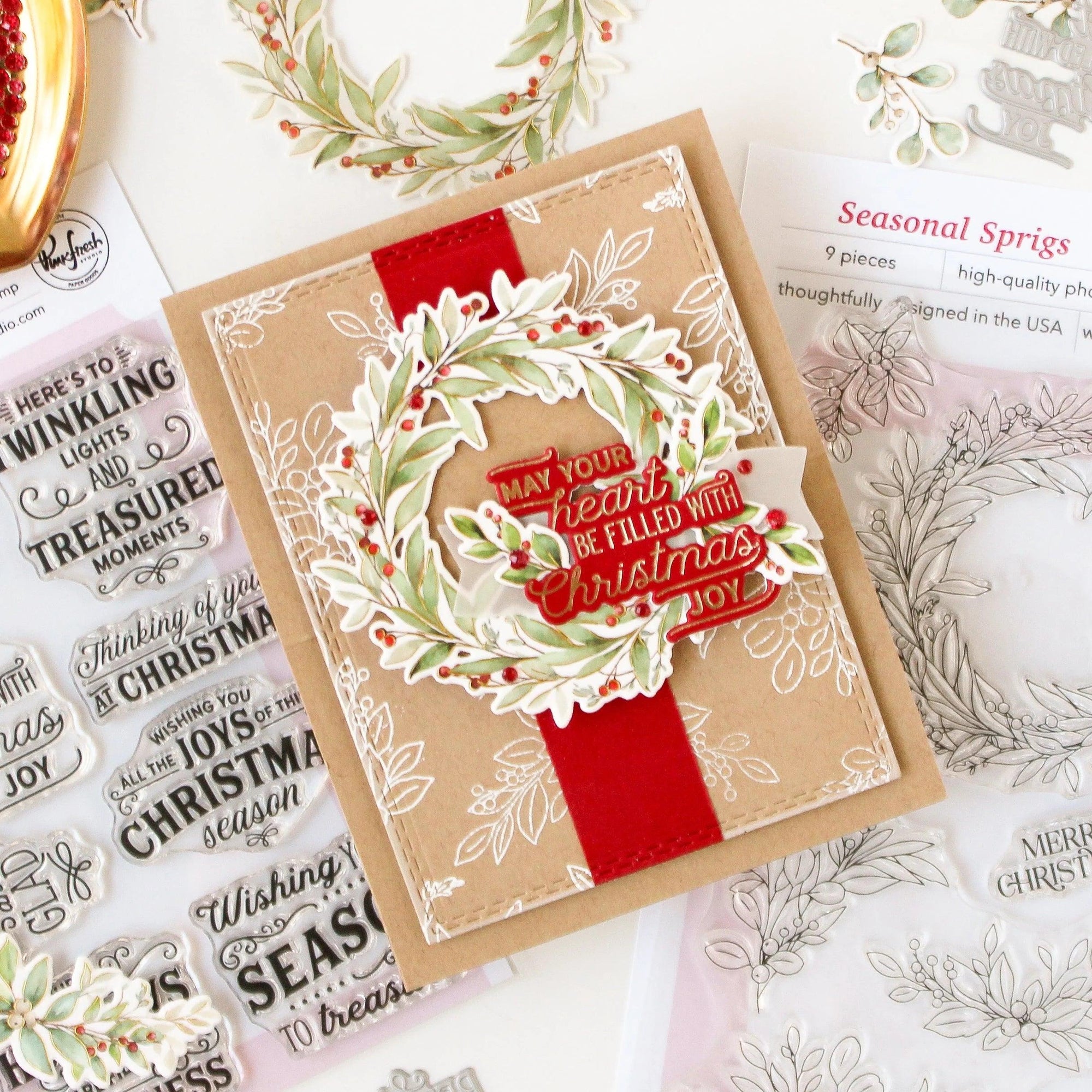 Pinkfresh Studio - Clear Stamps - Seasonal Sprigs-ScrapbookPal