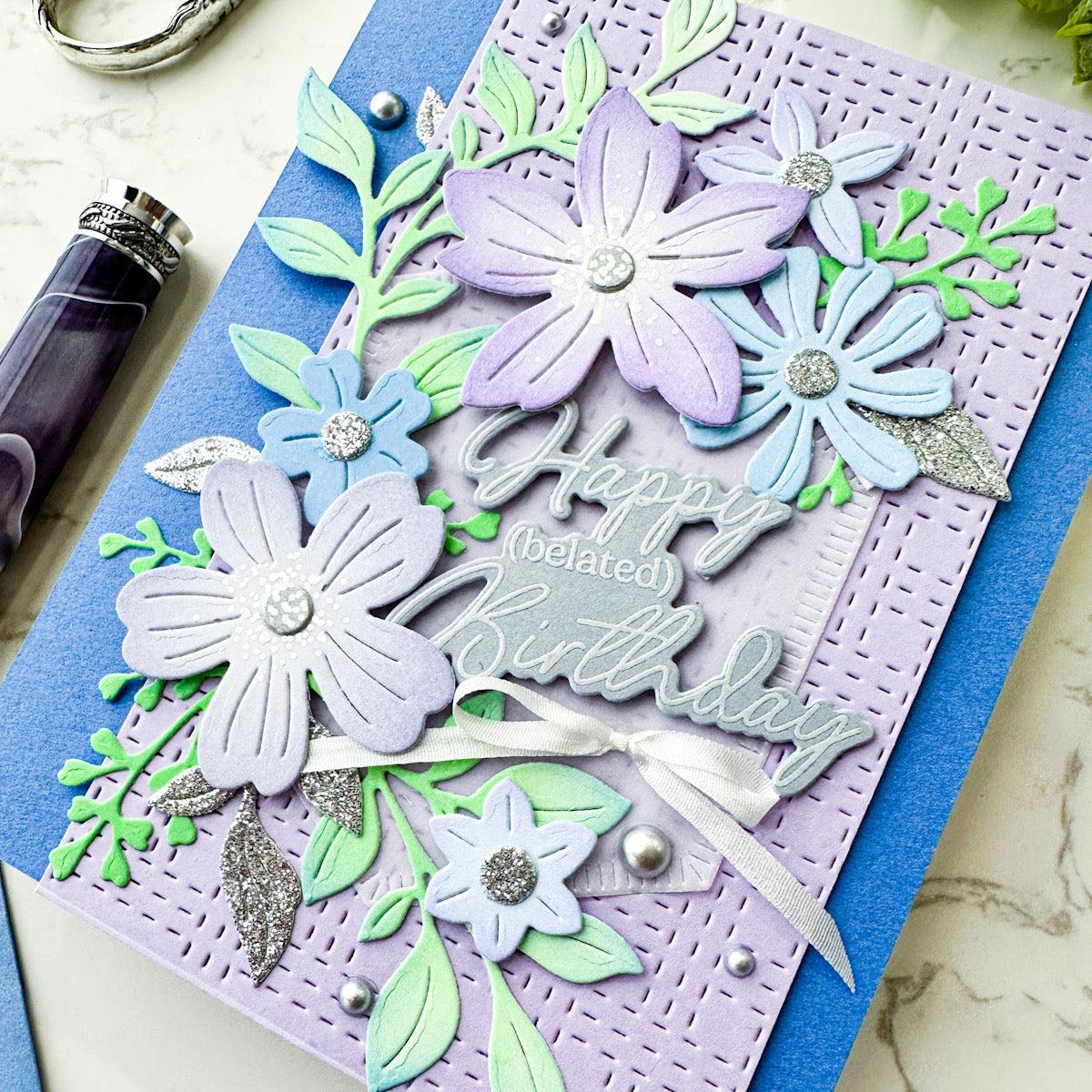 Pinkfresh Studio - Dies - Stitched Basket Weave Cover Plate-ScrapbookPal