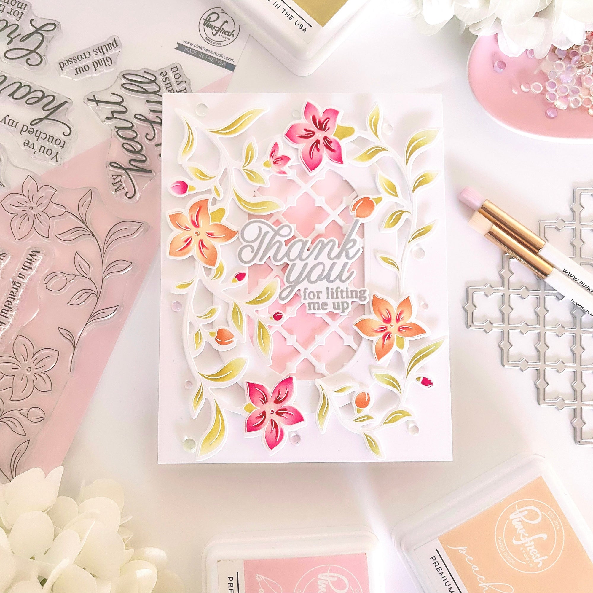 Pinkfresh Studio - Dies - Trellis Coverplate-ScrapbookPal