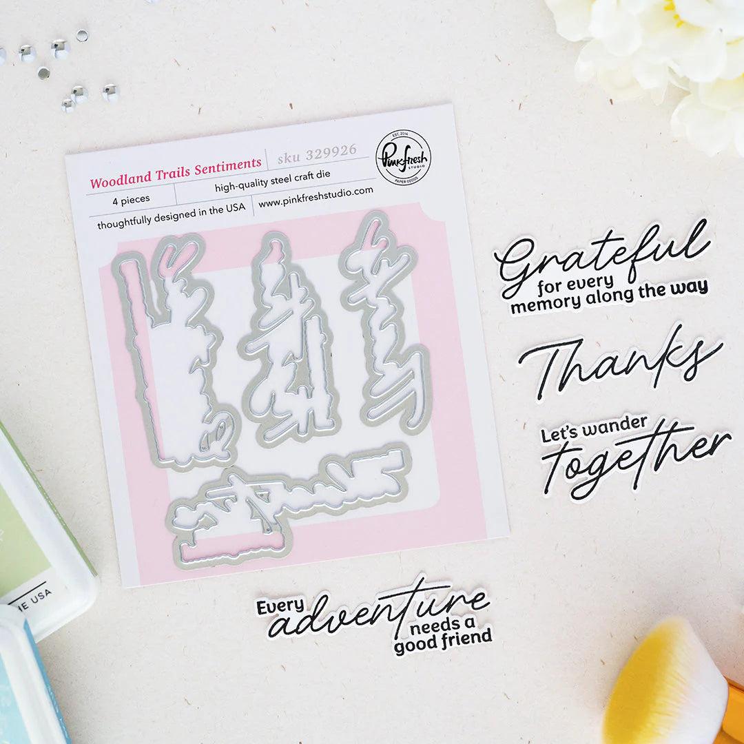 Pinkfresh Studio - Dies - Woodland Trails Sentiments-ScrapbookPal