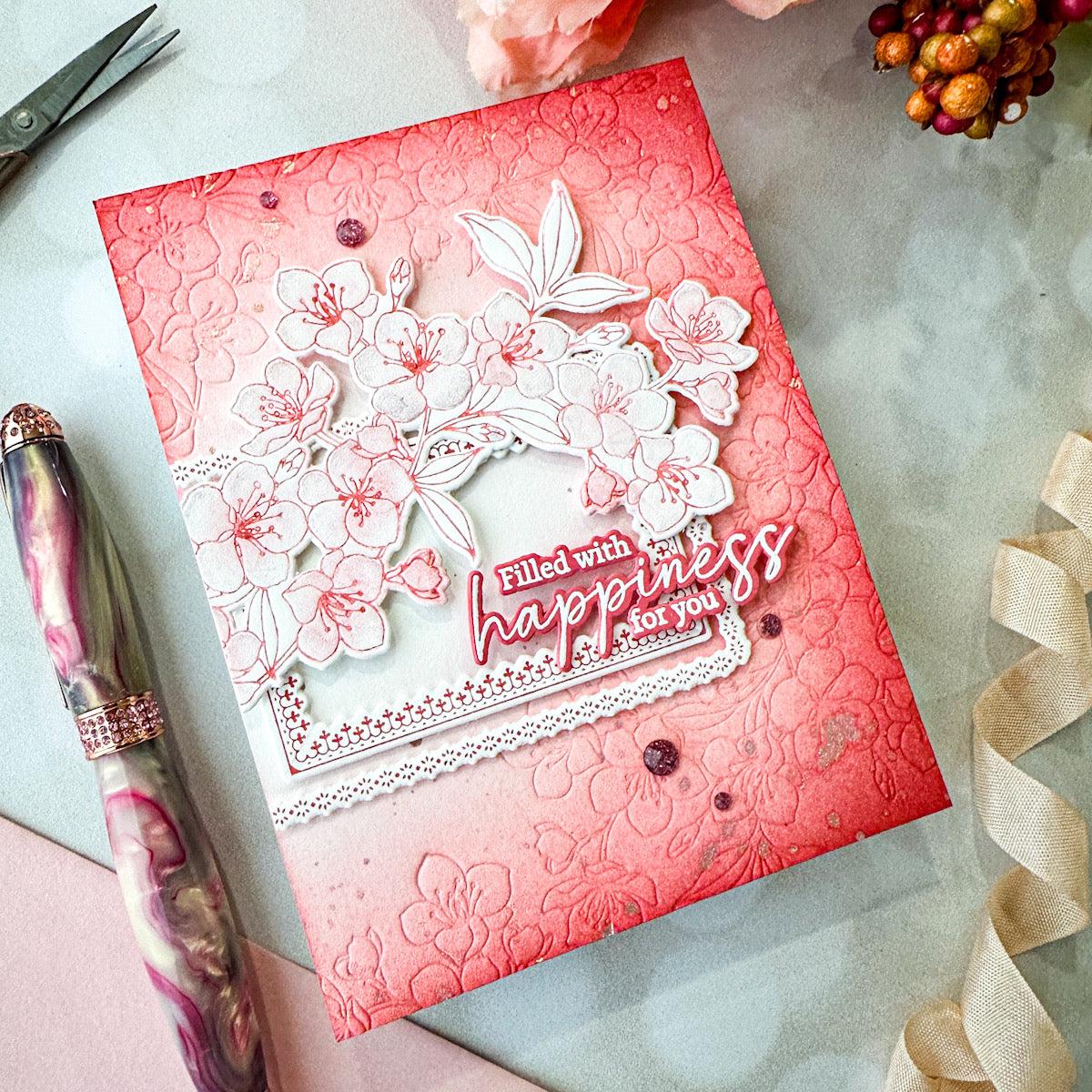 Pinkfresh Studio - Press Plates - Beautiful Branch-ScrapbookPal