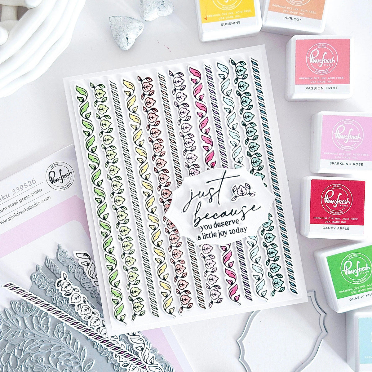 Pinkfresh Studio - Press Plates - Cottage Flourish-ScrapbookPal
