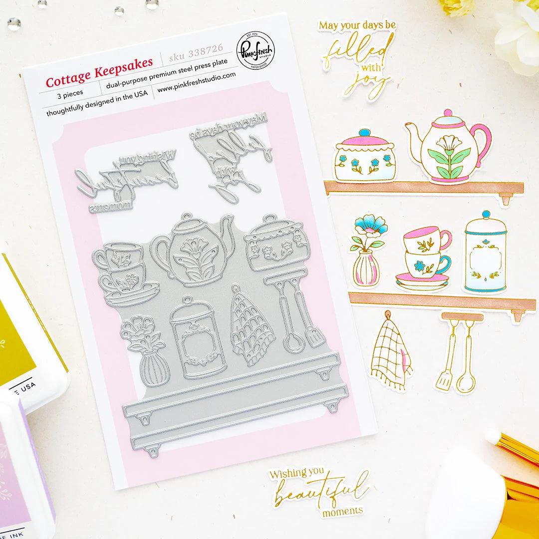 Pinkfresh Studio - Press Plates - Cottage Keepsakes-ScrapbookPal