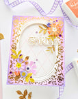 Pinkfresh Studio - Press Plates - Dainty Floral Frame-ScrapbookPal