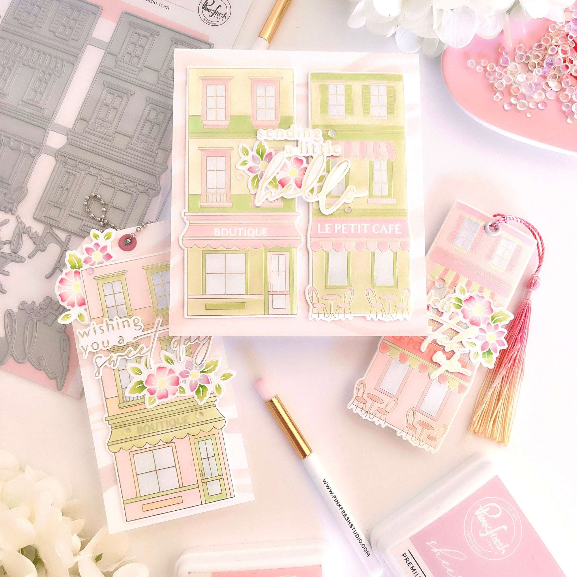 Pinkfresh Studio - Press Plates - Darling District-ScrapbookPal