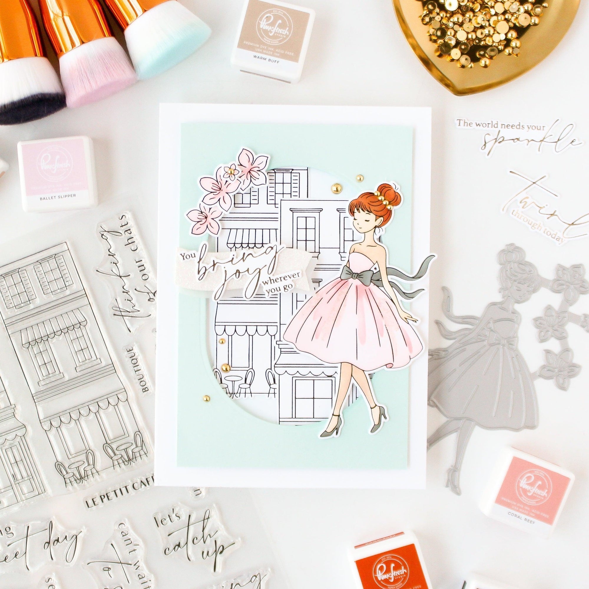 Pinkfresh Studio - Press Plates - Darling District-ScrapbookPal