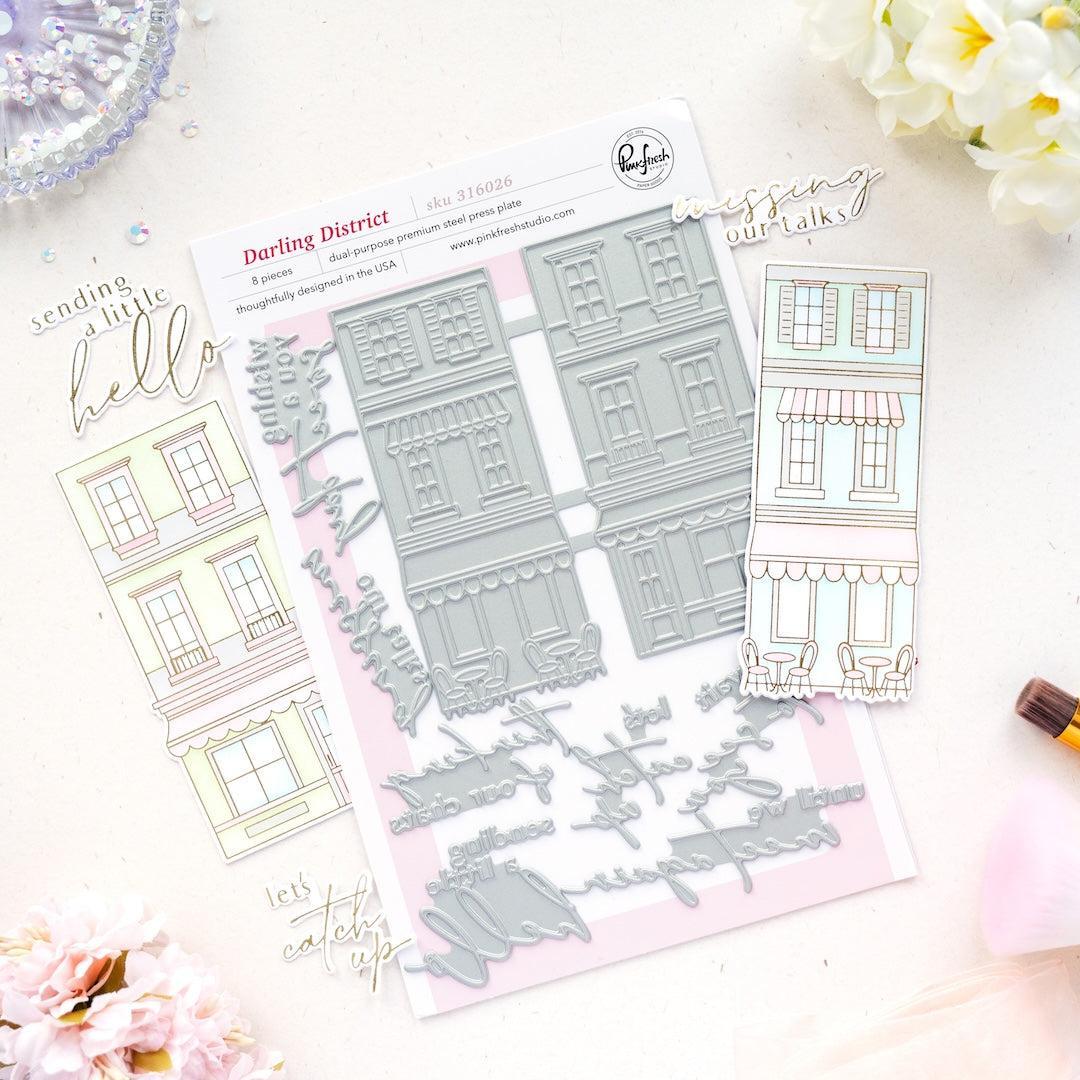 Pinkfresh Studio - Press Plates - Darling District-ScrapbookPal