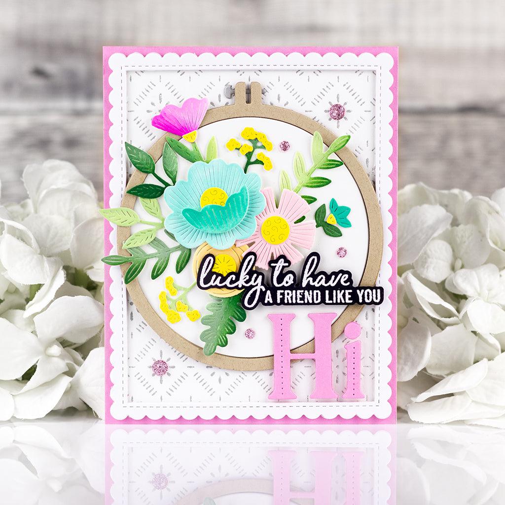 Pinkfresh Studio - Press Plates - Dashing Daisies-ScrapbookPal