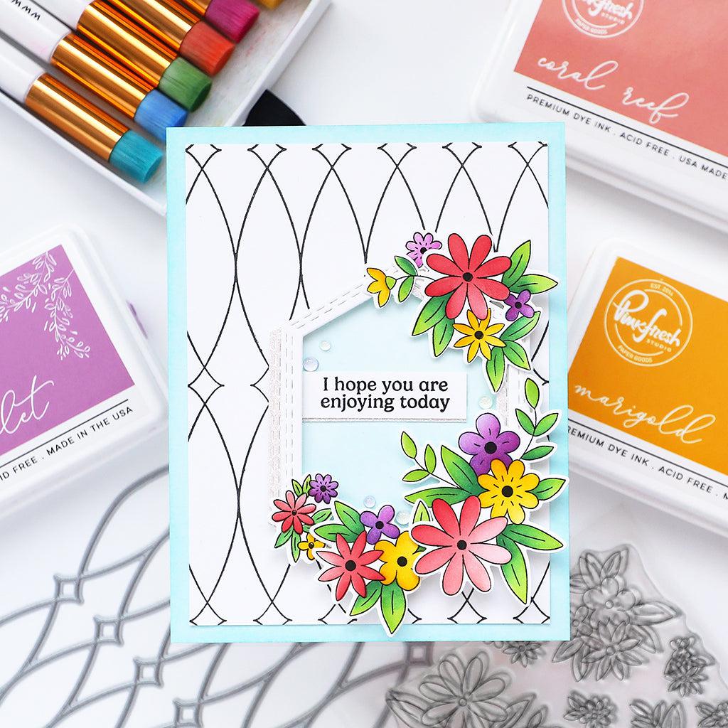 Pinkfresh Studio - Press Plates - Interlaced Diamonds-ScrapbookPal