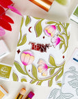 Pinkfresh Studio - Press Plates - Moonlit Blooms-ScrapbookPal