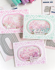 Pinkfresh Studio - Press Plates - Nested Elongated Ovals-ScrapbookPal