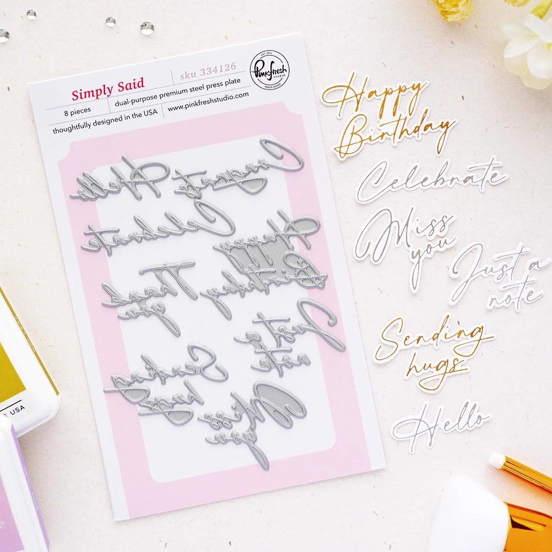 Pinkfresh Studio - Press Plates - Simply Said-ScrapbookPal