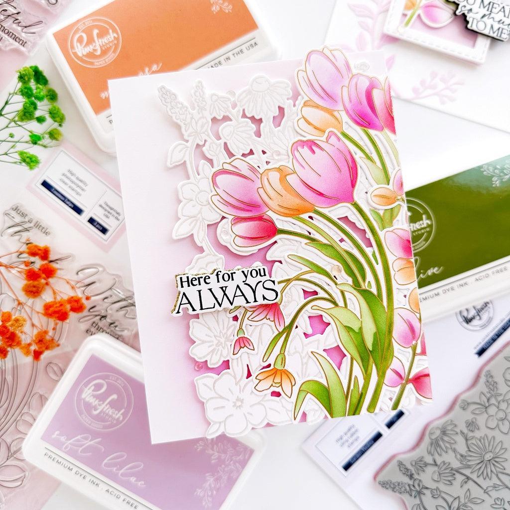 Pinkfresh Studio - Press Plates - Timeless Tulips-ScrapbookPal